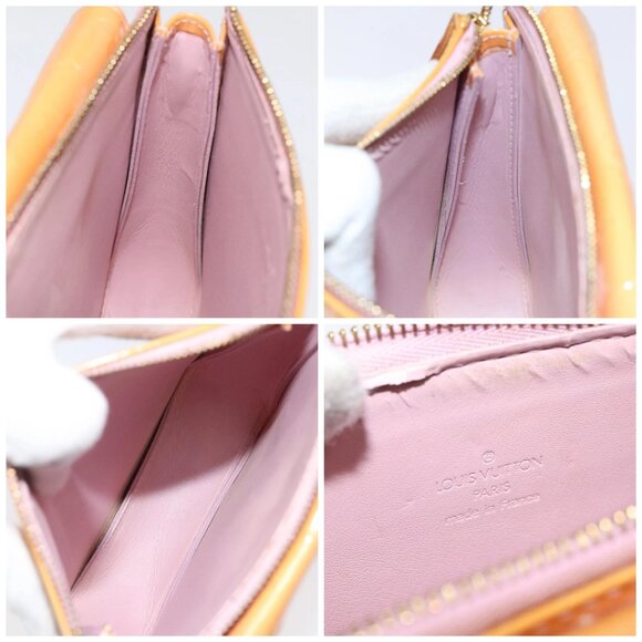 LOUIS VUITTON Monogram Vernis Motto Pouch Marshmallow Pink M91312 Auth 120333 - Picture 15 of 16